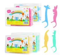 160 unidades de palitos de hilo dental para niños, hilo dental para niños con 4 formas de animales de colores, bonitos dibujos animados con mango apto para niños, antideslizantes, para limpieza de