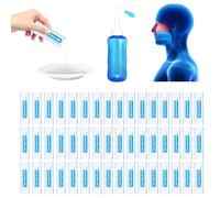 160 unidades de sal nasal, sal nasal para ducha nasal, 2,7 g, ducha nasal para adultos, lavado nasal, alivio de senos nasales, para adultos y niños, envasados individualmente