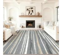 160 x 230 cm Alfombras Salón Gris Abstracto Rayas Grafiti Alfombra Pelo Corto Suave Antideslizante Alfombra de Dormitorio Alfombras para Salon Habitacion