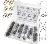 1600PCS Grapas calientes, 0.6mm 0.8mm Tipo 6 plastico Soldadura Grapas calientes, Parachoques Auto plastico Soldadura Reparar Grapadoras calientes,plano/esquina exterior/esquina interior/Onda Grapas