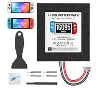 16095mWh Batería de Repuesto para Nintendo Switch Consola Original HAC-001 y OLED HEG-001 - HAC-003 Switch Batería Alta Capacidad Li-Ion con Kit de Herramientas