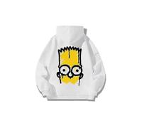 (160cm kids,White plus velvet thickening)2023 Autumn And Winter Children's Cartoon Simpsons Hooded Jacket high quality MTS