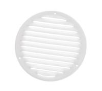 Ø 160mm Rejilla de Ventilación con Mosquitera - Rejillas de Aireación Metálicas - Acero, Blanco