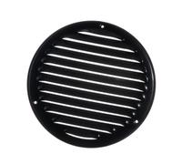 Ø 160mm Rejilla de Ventilación con Mosquitera - Rejillas de Aireación Metálicas - Acero, Negro