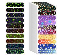 160Pcs Infantiles Tirita luminosa Dibujos Animados, Primeros Auxilios Hemostasia Tiritas,Adhesivos Vendaje Impermeable,Tiras De Tiritas De Colores Para NiñOs,Tiritas Cicatrizantes,72 * 19m (azul)