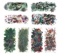 160Piezas de pegatinas de plantas, 4 paquetes de calcomanías decorativas de hojas de flores Pegatinas de PET impermeables para diarios de basura, tarjetas, álbumes de recortes, botellas de agua.