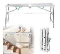 160x30x120CM Plegable andamios Altura Ajustable de 80 a 120 CM Portátil Andamios de Obra Capacidad de Carga de 400KG Hecho de Acero y Hierro Plataforma de Trabajo para Pintar Paneles de Peso