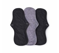 1610 PACK DE 3 COMPRESAS DE TELA REUTILIZABLE (Gris grafito)