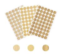162 piezas - Cubierta de tornillos de madera autoadhesivas, diámetro de 20 mm, 3 hojas de pegatinas de PVC para agujeros de tornillo, 3 tipos de texturas impermeables con pegamento natural, cubierta