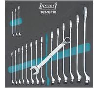 163-99/18 llave combinada, Llave de tuercas 6,27 mm, Cromo, 2,67 kg, 342 mm, 344 mm, 18 pieza(s)