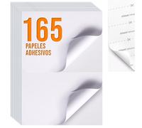 165 Hojas 2 Etiquetas por Hoja | Papel Adhesivo A5