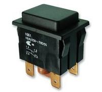 1661.0101-00 - Pulsador, apagado-(encendido), SPDT-NO, 250 V, 16 A, conexión de enchufe, conexión de soldadura