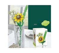 167 Particles (Sunflower) Lego The Orchid Plants with Artificial Flowers for Home Decor, Adult Crafts, Botanical Collection, Mother's Day Gift