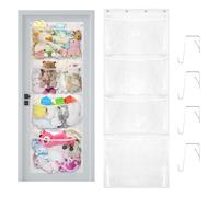 167x58 cm Organizador de Puerta, Organizador Colgante Puerta, Sac de Rangement Suspendu, con 4 Bolsillos Grandes y Ganchos, para Habitaciones Infantiles y Salones