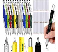 168 bolígrafos multiherramienta de regalo para hombres 6 en 1, destornillador con 2 cajas de regalo, regla de nivel, bolígrafo para hombres y mujeres, regalo para Navidad y cumpleaños