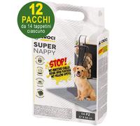 168 Tappetini igienici per cani SuperNappy Carbone Attivo 57x54 cm Croci