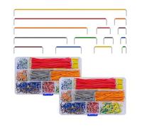 1680 piezas Breadboard Jumper Wire Set, Jumper Cable Dupont puente puente Kit macho a macho 14 longitudes para Arduino Raspberry Pi Electrónica Proyectos (1680)