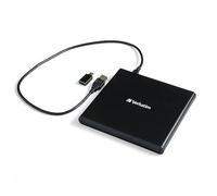 Verbatim Slimline CD/DVD unidad de disco óptico DVD-RW Negro