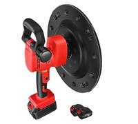 1680W Fratasadora eléctrica para mortero de Cemento de hormigón, Lijadora para Paredes y Techos, Máquina Alisadora de Hormigón con 6 Velocidades para Pulidora de Mortero (2batería+4almohadillas)