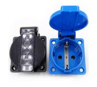 (1686) 2 unidades de enchufe industrial europeo - Enchufe de superficie para equipos de hostelería coreanos