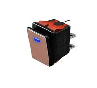 16A High Current Rocker Switch 4pin Aluminum Panel Waterproof IP65 with LED 9-24V Drawing Process, Aluminum Oxidation of Key(Blue(Gold Panel),220V) Controls Switches