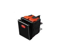 16A High Current Rocker Switch 4pin Aluminum Panel Waterproof IP65 with LED 9-24V Drawing Process, Aluminum Oxidation of Key(Red(Black Panel),110V) Controls Switches
