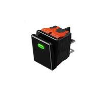 16A High Current Rocker Switch 4pin Aluminum Panel Waterproof IP65 with LED 9-24V Drawing Process, Aluminum Oxidation of Key(Green(Black Panel),110V) Controls Switches