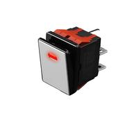 16A High Current Rocker Switch 4pin Aluminum Panel Waterproof IP65 with LED 9-24V Drawing Process, Aluminum Oxidation of Key(Red(Silvery Panel),110V) Controls Switches