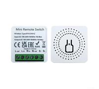16A Mini Interruptor Inteligente RF433MHz Control Remoto 100V 240V para Ventilador y Luz con Carcasa ABS y Multi Receptor Código de Aprendizaje