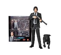 (16cm con caja)Mafex 085 JOHN WICK Capítulo 2 con perros Figura de acción Muñeca Horror Halloween PVC