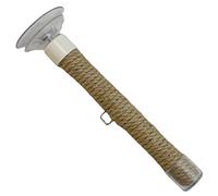 (16cm) Percha para loros con ventosa, percha portátil para ducha, juguete interactivo de cuerda, accesorio para jaula