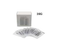 (16G) 100PCS Piercing Needles Pins Lot Surgical Steel Disposable Body Piercing Needles Sterilized Permanent Makeup Tattoo Needles Tool