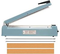 16inch (40cm) Máquina Selladora Térmica Manual De Bolsas De Impulso Manual, Herramienta De Cierre Térmico De Sellado De Bolsas, Bolsa De Plástico Con Tubos De Polietileno, 2 Kits De Reemplazo