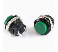 16mm Momentary Push Button Switch R13-507 Self-Recovery Button 6A 125V 3A 250V(Green)
