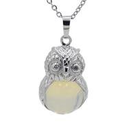 16MM Tiger Eye Howlite Stone Rose Pink Quartz Round Bead Pendant Necklaces,Opal