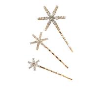 16pc Crystal Stars Moon Hair Clip Pins Set Snowflake Star Bride Hairpins Women Side Clips Barrettes Accessories(16pcs set gold1)