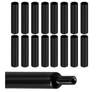 16pcs*12.5mm Tubo Termoretractil Ø4mm,4:1 Termoretractil para Cables,Tubo Termoretractil con Pegamento,Tuberia Termorretractil,para Aislamiento Cables,Reparaciones,Conectores,Marcado,Total 2m-Negro