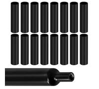 16pcs*12.5mm Tubo Termoretractil Ø6mm,4:1 Termoretractil para Cables,Tubo Termoretractil con Pegamento,Tuberia Termorretractil,para Aislamiento Cables,Reparaciones,Conectores,Marcado,Total 2m-Negro