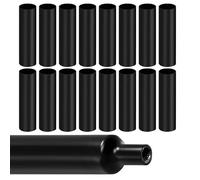16pcs*12.5mm Tubo Termoretractil Ø8mm,4:1 Termoretractil para Cables,Tubo Termoretractil con Pegamento,Tuberia Termorretractil,para Aislamiento Cables,Reparaciones,Conectores,Marcado,Total 2m-Negro