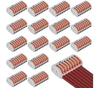16pcs Kabelverbinder,Kabelverbinder Wago,7 HäFen Klemmen,Verbindungsklemmen,DIY Kombinierbare Kompakt Lüsterklemme, Elektrische Anschlussblocke,Wago durchgangsverbinder