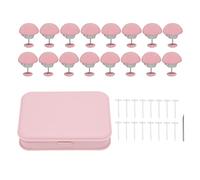 16PCS Mushroom Design Bed Duvet Fixing Clips Pink Plastic Quilt Sheet Clamps One Button Unlock Cotton Surfaces Non Slip Fixators for Home Cushions Curtains Sofa Pillow Covers (Pink)