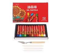 16Pcs Oil Pastel Set Oil Crayons Pastels Art Supplies Poisonless Free Hexagonal Design Vibrant Colors Strong Adhesion Oil Pastels Set for Art Painting Drawing Blending