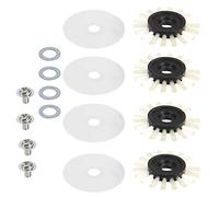 16pcs para Cepillos de Máquina de Tejido de Tejido de Caña Plateada SK280 Accesorios Redondos Herramientas de la Tarjeta de Flauta Plateada Cubierta del Círculo de Tornillo