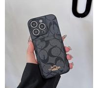 (16Plus, Black Kou) Suitable for iPhone series, this retro card holder case is a luxury and trendy protective cover for your iPhone.