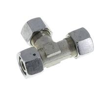 16S Acero Galvanizado En Zinc Conector En Ángulo Recto En T Con Corte Con Giratorio 400 Bar NBR Ajustable ISO 8434-1