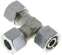 16S Acero Galvanizado Zincado Conector En Ángulo Recto T Corte Con Giratorio 400 Bar Ajustable ISO 8434-1