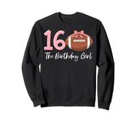 16th Birthday Girl Football Ball Coquette Pink 16 Sudadera