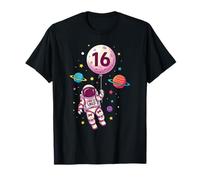 16th Unicorn Astronaut Space Birthday Camiseta