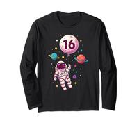 16th Unicorn Astronaut Space Birthday Manga Larga