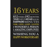 16th Year Work Anniversary: Employee Appreciation Gift for Job Milestone of 16 Years of Service